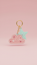 Blush Pink & Aqua Mint Acrylic Keychain