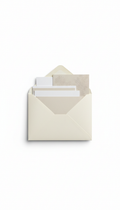Custom Name Stationery Set in Cream Envelope