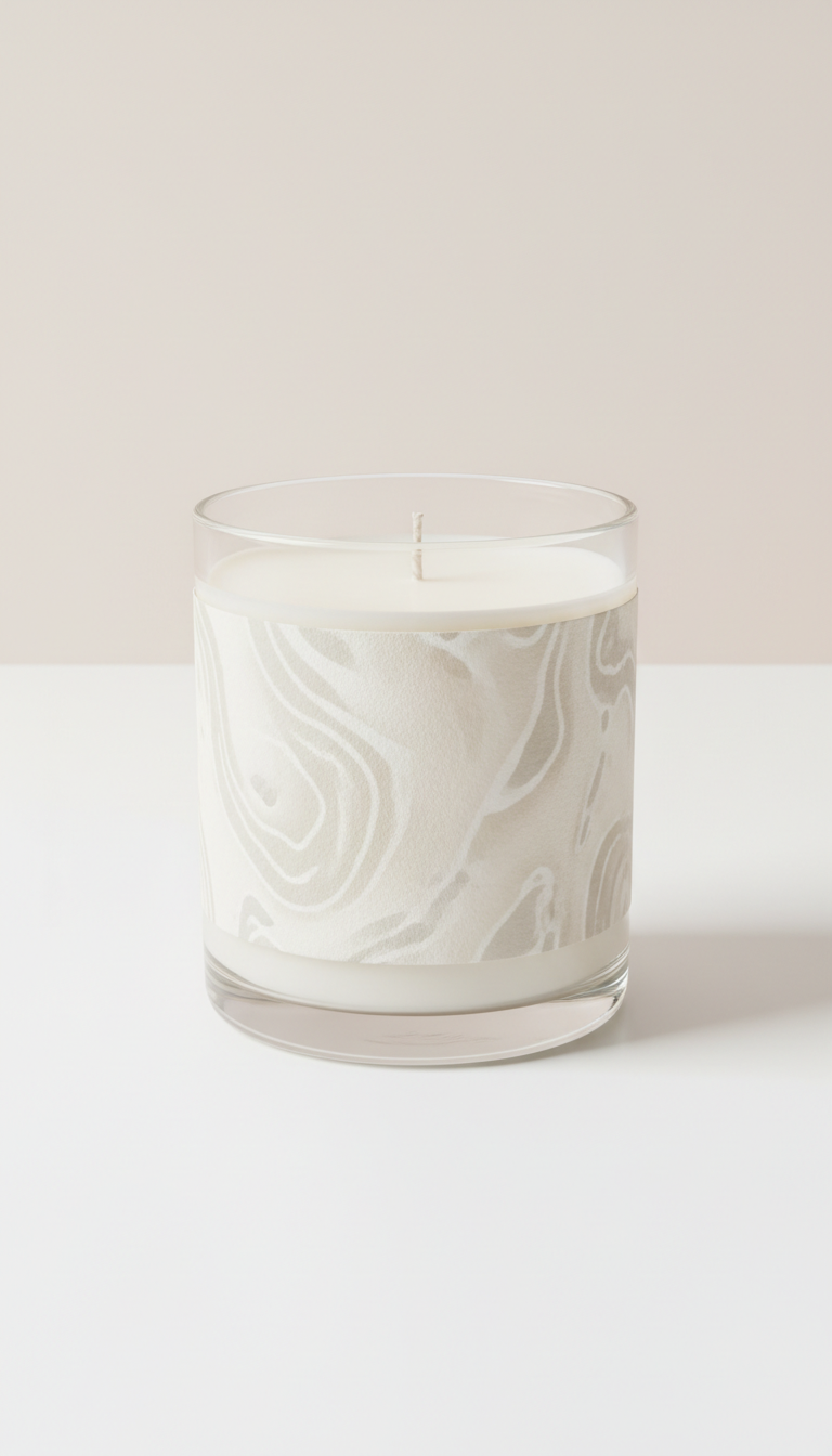 Personalized Glass Candle with Custom Label
